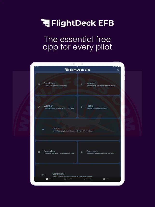 FlightDeck EFB: The free efb for checklists, notepads & more